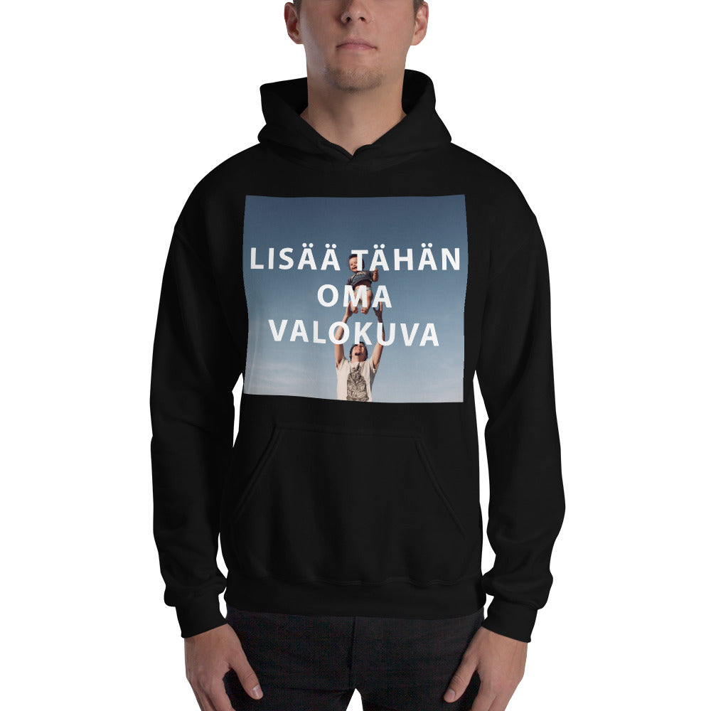 Unisex Huppari Omalla Kuvalla Musta Paitaprint Unisex Huppari Omalla Kuvalla Musta Paitaprint